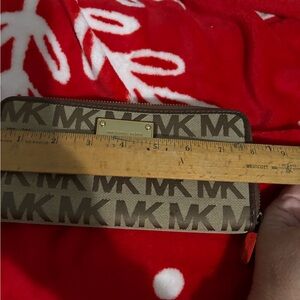 Michael Kors Signature Logo Wallet in Brown and Tan